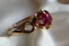 Russian Soviet Rose Gold Ring 14K Alexandrite Ruby Emerald Sapphire Zircon 585 vrc037