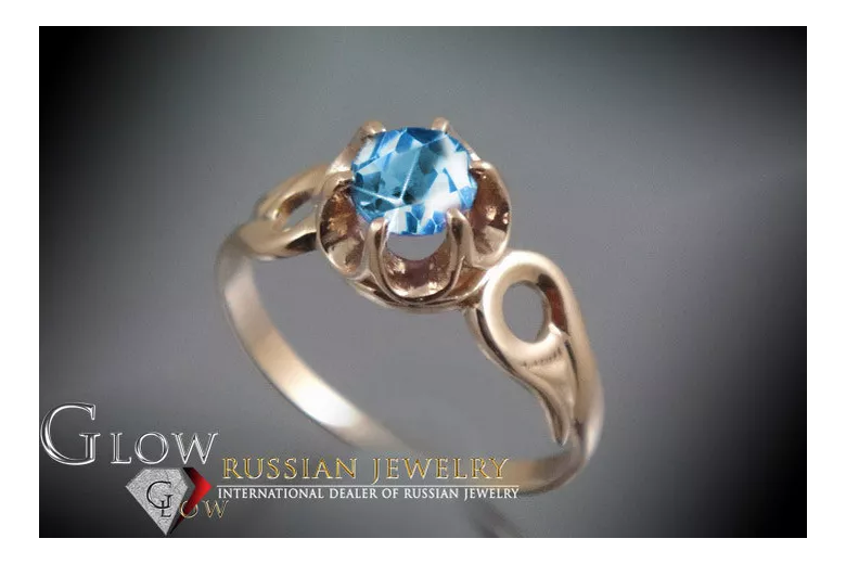 Russisch Sowjetrosa 14 Karat 585 Gold Alexandrit Rubin Smaragd Saphir Zirkon Ring vrc037