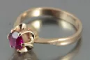 Russian Soviet rose 14k 585 gold Alexandrite Ruby Emerald Sapphire Zircon ring  vrc049