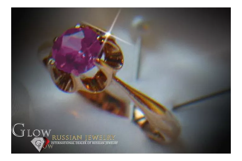 Sovietic rus a crescut 14k 585 aur Alexandrite Ruby Emerald Safir Zircon inel vrc049