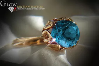 Rusă sovietică Rose Gold Ring 14K Alexandrite Ruby Emerald Safir Zircon 585 vrc051