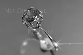 Anillo de oro rosa soviético ruso 14K Alejandrita Rubí Esmeralda Zafiro Zircon 585 vrc051