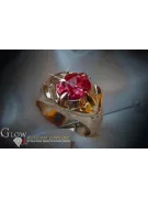 Radziecki 14k 585 złoty Rosyjski pierścionek z różowego złota z Aleksandrytem Rubinem Szafirem Szmaragdem Cyrkonią vrc054