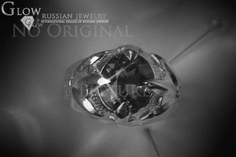 Ruso Soviet rosa 14k 585 oro Alejandrita Rubí Esmeralda Zafiro Zircón anillo vrc054
