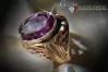 Russian Soviet Rose Gold Ring 14K Alexandrite Ruby Emerald Sapphire Zircon 585 vrc055