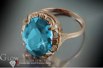 Руски съветски пръстен от розово злато 14K Александрит Рубин Изумруден сапфир Циркон 585 vrc056