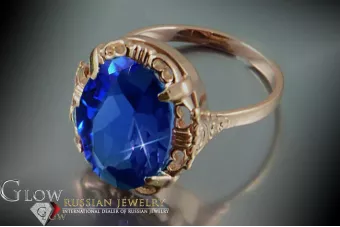 Vintage rose 14k 585 gold Alexandrite Ruby Emerald Sapphire Zircon ring  vrc056