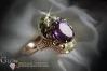 Russian Soviet Rose Gold Ring 14K Alexandrite Ruby Emerald Sapphire Zircon 585 vrc067