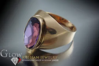Vintage rose 14k 585 gold Alexandrite Ruby Emerald Sapphire Zircon ring  vrc077