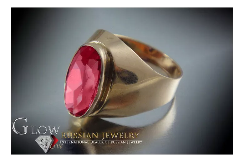 Russian Soviet rose 14k 585 gold Alexandrite Ruby Emerald Sapphire Zircon ring  vrc077