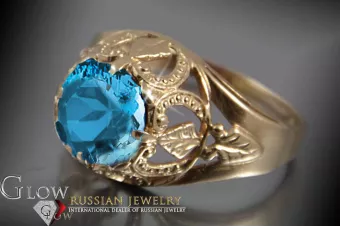 Руски съветски пръстен от розово злато 14K Александрит Рубин Изумруден сапфир Циркон 585 vrc080