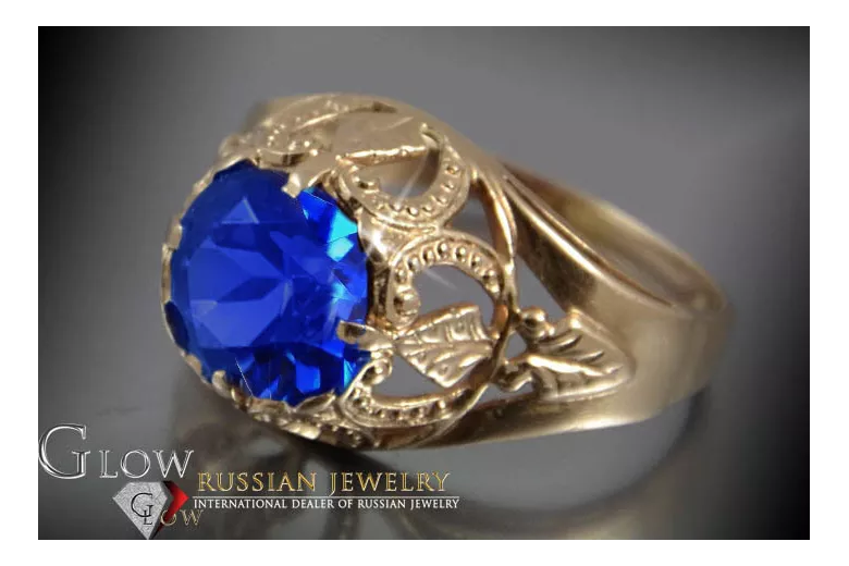 Radziecki 14k 585 złoty Rosyjski pierścionek z różowego złota z Aleksandrytem Rubinem Szafirem Szmaragdem Cyrkonią vrc080