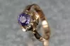 Russian Soviet Rose Gold Ring 14K Alexandrite Ruby Emerald Sapphire Zircon 585 vrc083