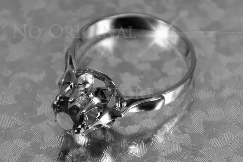 Russisch Sowjetrosa 14 Karat 585 Gold Alexandrit Rubin Smaragd Saphir Zirkon Ring vrc083