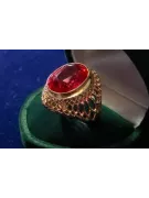 Radziecki 14k 585 złoty Rosyjski pierścionek z różowego złota z Aleksandrytem Rubinem Szafirem Szmaragdem Cyrkonią vrc089