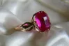 Russian Soviet Rose Gold Ring 14K Alexandrite Ruby Emerald Sapphire Zircon 585 vrc091