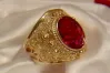 Russian Soviet Rose Gold Ring 14K Alexandrite Ruby Emerald Sapphire Zircon 585 vrc092