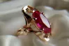 Russian Soviet Rose Gold Ring 14K Alexandrite Ruby Emerald Sapphire Zircon 585 vrc093