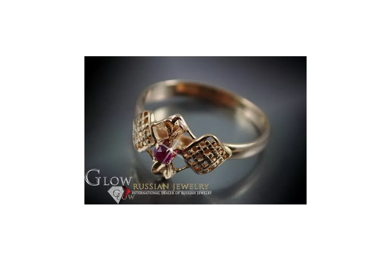 Russian Soviet rose 14k 585 gold Alexandrite Ruby Emerald Sapphire Zircon ring  vrc105
