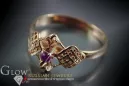 Radziecki 14k 585 złoty Rosyjski pierścionek z różowego złota z Aleksandrytem Rubinem Szafirem Szmaragdem Cyrkonią vrc105