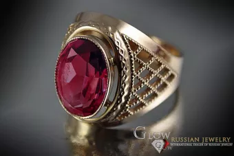 Ruso Soviet rosa 14k 585 oro Alejandrita Rubí Esmeralda Zafiro Zirc anillo vrc110