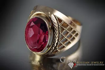 Руски съветски пръстен от розово злато 14K Александрит Рубин Изумруден сапфир Циркон 585 vrc110