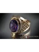 Ruso Soviet rosa 14k 585 oro Alejandrita Rubí Esmeralda Zafiro Zirc anillo vrc110