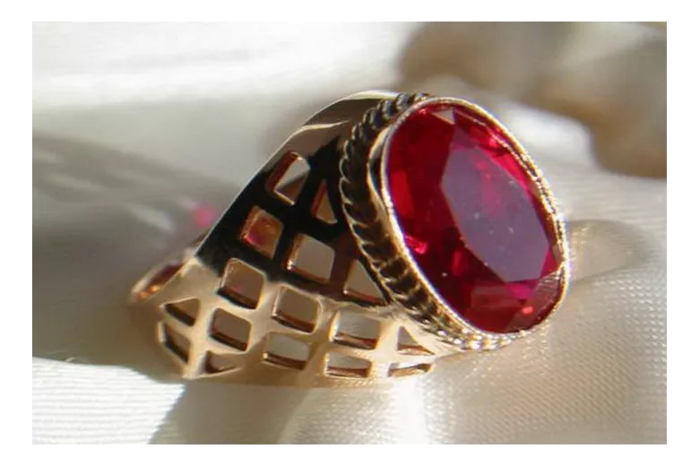 Sovietic rus a crescut 14k 585 aur Alexandrite Ruby Emerald Safir Zircon inel vrc111
