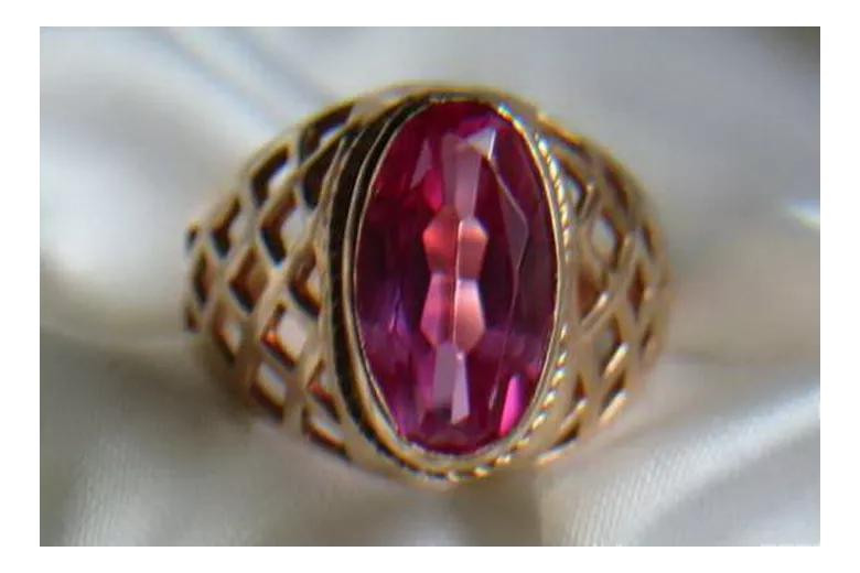 Sovietic rus a crescut 14k 585 aur Alexandrite Ruby Emerald Safir Zircon inel vrc111