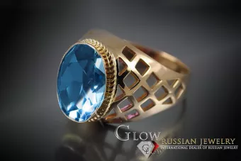 Russian Soviet rose 14k 585 gold Alexandrite Ruby Emerald Sapphire Zircon ring  vrc111