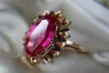 Russian Soviet Rose Gold Ring 14K Alexandrite Ruby Emerald Sapphire Zircon 585 vrc115