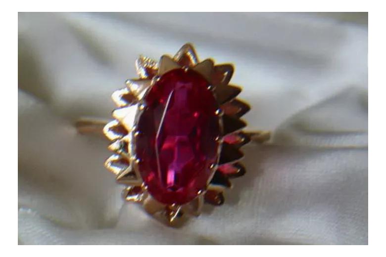 Ruso Soviet rosa 14k 585 oro Alejandrita Rubí Esmeralda Zafiro Zircón anillo vrc115