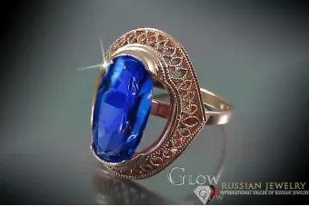 Russian Soviet rose 14k 585 gold Alexandrite Ruby Emerald Sapphire Zircon ring  vrc119