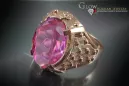 Russian Soviet rose 14k 585 gold Alexandrite Ruby Emerald Sapphire Zircon ring  vrc120