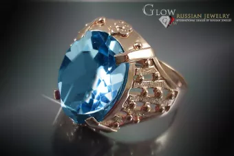Ruso Soviet rosa 14k 585 oro Alejandrita Rubí Esmeralda Zafiro Zirc anillo vrc120