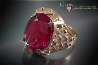 Vintage Rose Gold Ring 14K Alexandrite Ruby Emerald Sapphire Zircon 585 vrc120