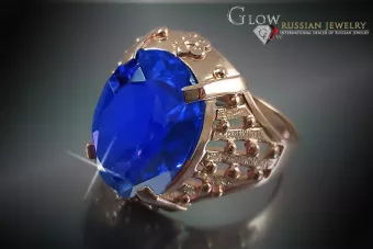 Russian Soviet rose 14k 585 gold Alexandrite Ruby Emerald Sapphire Zircon ring  vrc120