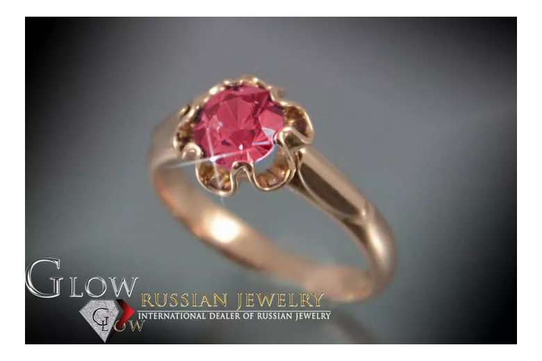 Sovietic rus a crescut 14k 585 aur Alexandrite Ruby Emerald Safir Zircon inel vrc122