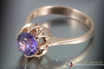 Vintage Rose Gold Ring 14K Alexandrite Ruby Emerald Sapphire Zircon 585 vrc131