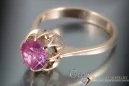 Ruso Soviet rosa 14k 585 oro Alejandrita Rubí Esmeralda Zafiro Zirc anillo vrc131