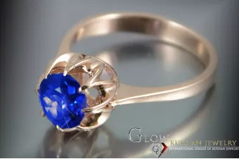 Rus sovietic Rose Gold Ring 14K Alexandrite Ruby Emerald Safir Zircon 585 vrc131