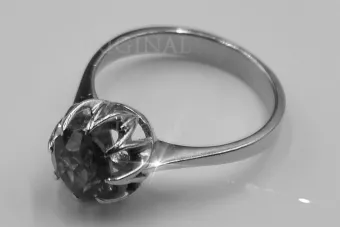 Soviet 14k 585 Zlatý Ruský Ring of Pink Gold s Alexandry Rubin Sapphire Emerald Zirkón VRC131