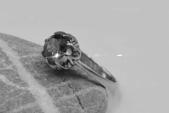 Russisch Sowjetrosa 14 Karat 585 Gold Alexandrit Rubin Smaragd Saphir Zirkon Ring vrc131