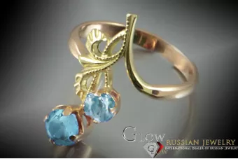 Russian Soviet rose 14k 585 gold Alexandrite Ruby Emerald Sapphire Zircon ring  vrc132