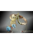 Russian Soviet rose 14k 585 gold Alexandrite Ruby Emerald Sapphire Zircon ring  vrc132