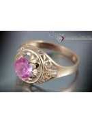 Russisch Sowjetrosa 14 Karat 585 Gold Alexandrit Rubin Smaragd Saphir Zirkon Ring vrc133