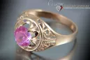 Ruso Soviet rosa 14k 585 oro Alejandrita Rubí Esmeralda Zafiro Zircón anillo vrc133