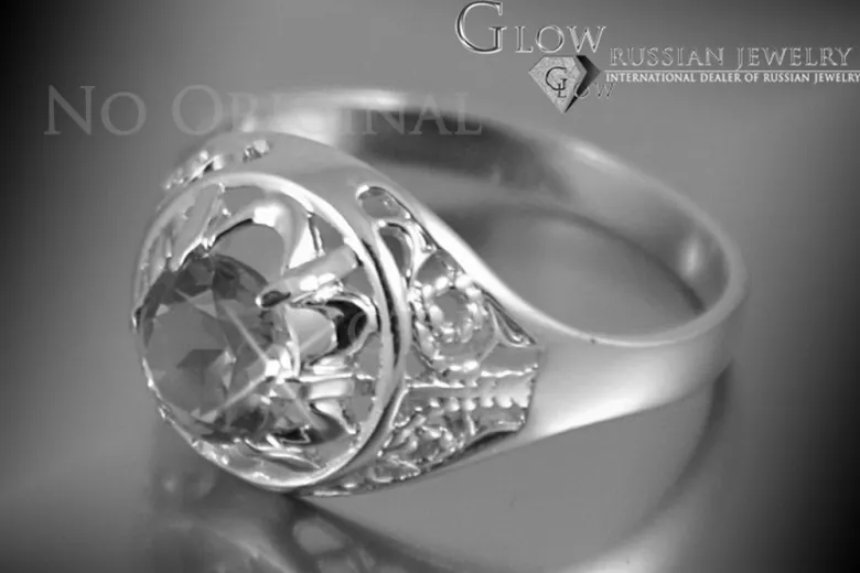Russisch Sowjetrosa 14 Karat 585 Gold Alexandrit Rubin Smaragd Saphir Zirkon Ring vrc133