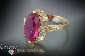 Російське радянське рожеве золоте кільце 14К Олександритовий рубіновий смарагдовий сапфір циркон 585 vrc134