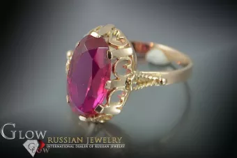 Russian Soviet rose 14k 585 gold Alexandrite Ruby Emerald Sapphire Zircon ring  vrc134
